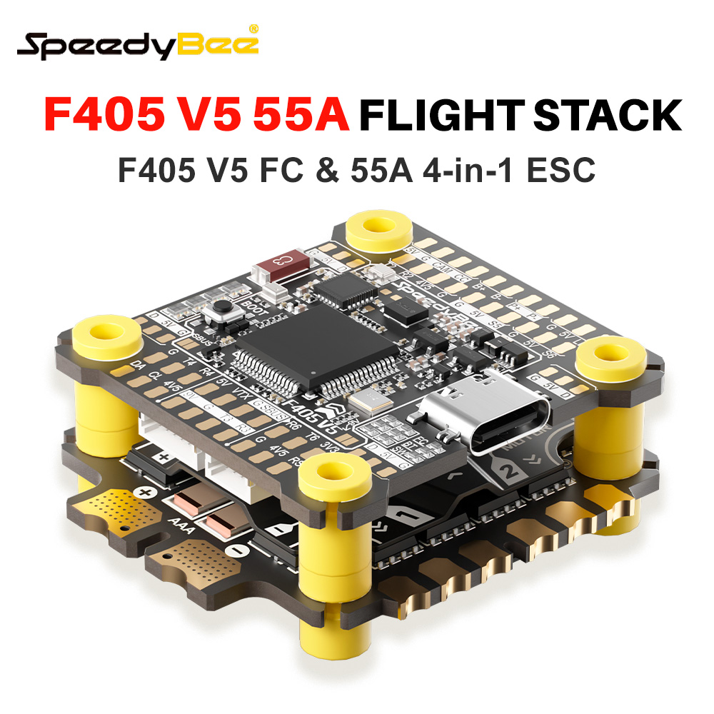 SpeedyBee F405 V5 Stack F405 V - огляд і ціна Foxeer Reaper F4 128K 65A Esc